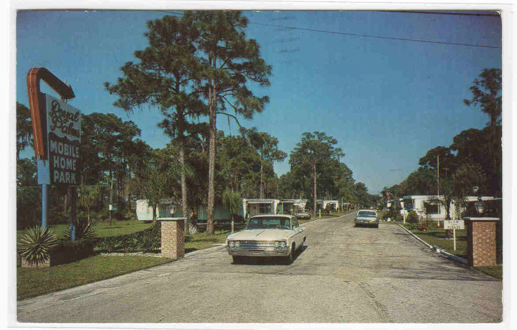 Royal Palms Mobile Homes Park Car Sarasota Florida postcard