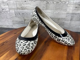 Crocs Ballet Flats Women 9M Lina Shoes Brown Black Leopard Graphic Print... - $27.54