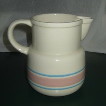 Vintage McCoy  Milk Pitcher  Blue &amp; Pink Stripes - £12.73 GBP