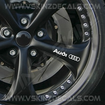 Audi Logo Premium Cast Wheel Decals Kit Stickers TT RS A3 A4 S-line Quat... - £8.76 GBP