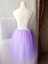 Lavender Knee Length Tutu Skirt Women Custom Plus Size Ruffle Tutu Skirt image 2