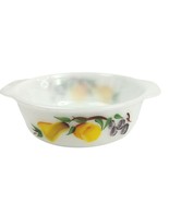 FIRE KING Casserole 1.5 QT &amp; 4 Bowls Peach Pears Grapes Gay Fad Vintage ... - $50.98