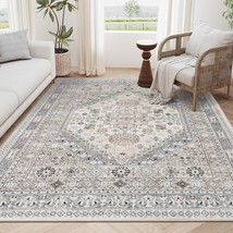 8X10 Area Rugs For Living Room,Non-Slip Backing Washable, Beige,8&#39;X10&#39; - £175.74 GBP