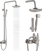 Shower Fixture By Airuida In Brushed Nickel With An 8-Inch Rain Shower Head And - £137.46 GBP
