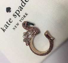 Kate Spade Birds The World Cocktail Flamingo Rose Gold Ring Size 6 w/KS Dust Bag - £39.53 GBP