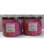 Bath &amp; Body Works 3-wick Scented Candle Lot Set of 2 BERRY FRUIT PUNCH - $106.72 CAD