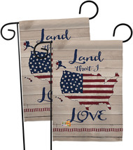 Land I Love Garden Flags Pack Star And Stripes 13 X18.5 Double-Sided House Banne - $28.97