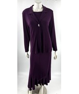 Chicos Travelers Skirt Jacket Tank 3 Piece Outfit Set Size M/L Deep  Purple - $2,258.01 MXN