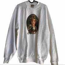 Vtg Oneita power-swears Christmas angel sweatshirt made in USA - £29.21 GBP