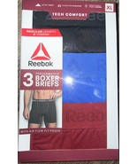 Reebok ~ 3-Pair Mens Boxer Brief Performance Polyester 6&quot; Inseam Fly Pou... - $33.60 CAD