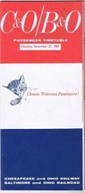 Chesapeake &amp; Ohilo Railway Baltimore &amp; Ohio Railroad Timetables Nov 1967... - $4.98