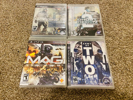 Lot Of 4 Army of Two, MAG, Crysis 2, Chist Recon 2 (Sony PlayStation 3) CIB - £9.22 GBP