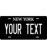 New York Black White font License Plate Custom Auto Bike Motorcycle Tag - $14.96 CAD+