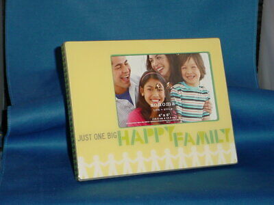 PICTURE FRAME Plastic Frame fits 4&quot; x 6&quot; photo Just One Big Happy Family - $4.45