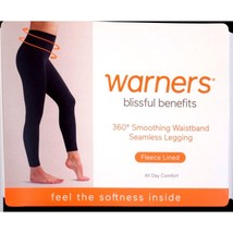 Blissful Benefits by Warner&#39;s Women&#39;s Footless Fleece Lined Tights Large... - $7.77