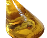 Fire And Light Citrine Art Glass Cone Paperweight Recycled Glass - $168.25