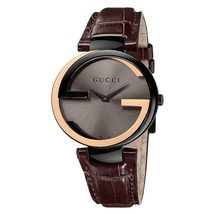 Gucci YA133304 Brown Dial Leather Strap Ladies Watch - £1,287.75 GBP