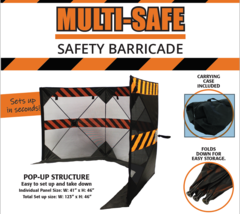 Multi-Safe, Portable Safety Barricade &amp; Debris Containment (w/ carrying ... - $3,516.42 MXN
