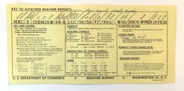 Key to Aviation Weather Reports Codes June 1961 Washington D.C. - £11.07 GBP