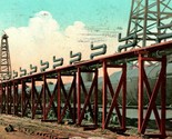 Vtg Postcard 1910 Bakersfield California - Loading Railroad Oil Tanker Cars - £4.78 GBP