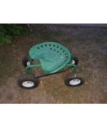 Rolling Garden Cart Work Seat with Wheel 360 Swivel Tool Tray Gardening ... - £67.62 GBP