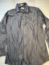 Alfani Shirt Adult Medium 15/32-33 Gray Long Sleeve Men’s - £11.68 GBP