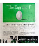 1947 The Egg And I Movie Advertisement Film Claudette Colbert MacMurray ... - $41.79 CAD