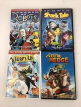 4 x DreamWorks DVD LOT - Shark Tale, Surf&#39;s Up, Robots, Over the Hedge *VGC - £14.33 GBP