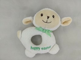 Happy Easter Lamb Sheep Rattle Plush 5.5 Inch Prestige Stuffed Animal Toy - $7.95