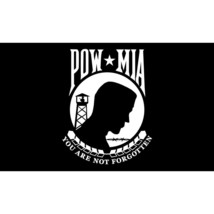 POW MIA Flag with Grommets 3ft x 5ft Black &amp; White - £12.20 GBP