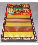 Mystery Bucks Bar Tavern Collectible Punch Board Game 5 Cent 625 Punches - $458.46 MXN