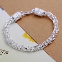 New beautiful Fashion  silver 925 men women chain retro pretty bracelet H96 - £6.03 GBP