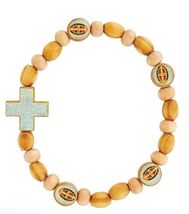 Saint Benedict Wood Bead Bracelet, New #Gftshp-44 - $6.98 CAD