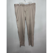 Alton Lane Mens Tailored Fit Dress Pants Beige Stretch Pockets Zip 40x32... - $25.86