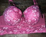 Adored by Adore Me ~ Womens Long Line Bra Pink Underwire Payal ~ 34D - $17.61