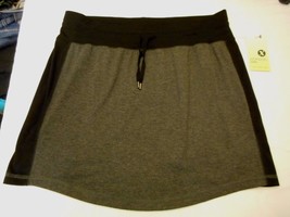 Women&#39;s Xersion Studio Knit Skirt Charcoal &amp; Black Size Medium NEW - $19.57