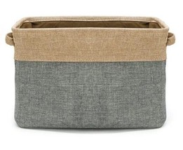 Sorbus ~ Collapsible Storage Basket w/Handles ~ 15 x 10.75 x 9.5 ~ NATURAL Twill - £17.93 GBP
