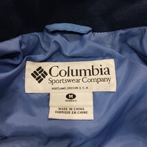 Columbia XL5187 Women’s Blue Full-Zip Button Up Puffer Jacket Pockets Size M image 4