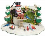 Lenox Bywaters Magician Lighted Snowman Figurine Rabbit Magic Hat Wand 6... - £58.21 GBP