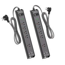 2 Pack Power Strip Surge Protector With Usb C - Extension Cord With 5 Widely Out - £30.29 GBP