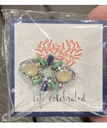 Keep Collective silver White Blue Green stone charm, Retired - $26.26 CAD