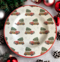 Christmas Tree Woody Station Wagon Melamine Dessert Salad Plates 8.5&quot; Se... - $41.04