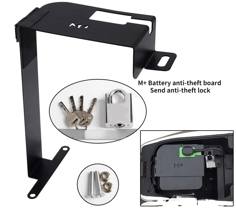 Electric Bike Accessories Battery Lock Anti-theft Plate Lock for Niu M+ - £128.56 GBP