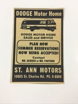 1968 St. Ann Motors Dodge Motorhome Sales and Service St. Louis, Mo Print Ad - £7.18 GBP