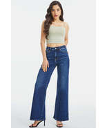 BAYEAS Full Size High Waist Cat&#39;s Whisker Wide Leg Jeans - £49.76 GBP+