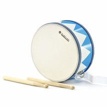 Kids Drum Set 8-Inch Wooden Drum Toys With An Adjustable Strap And 2 Drumsticks  - £32.07 GBP