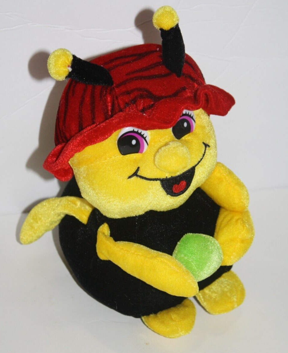 Toms Amusement Bumble Bee Bonnet 10&quot; Smile Soft Toy Stuffed Hold Ball Bu... - $15.95
