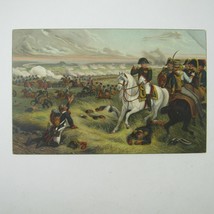 Postcard Art Litho Napoleon in the Battle of Wagram Bellange Antique Unposted - £7.98 GBP