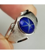 men&#39;s 14kt ge WHITE GOLD ring ESPO band size 10 STARBURST - €30,80 EUR