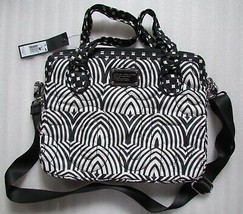 Marc Jacobs 13&quot; Messenger Laptop Sleeve Pretty Bag Radio Waves Black White New - £123.04 GBP